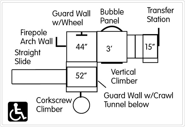 Marie 911-118B 35_2d commercial playground equipment, playground equipment, outdoor playground equipment