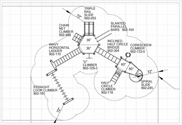 Nicole 911-107B 46_2d commercial playground equipment, playground equipment, outdoor playground equipment