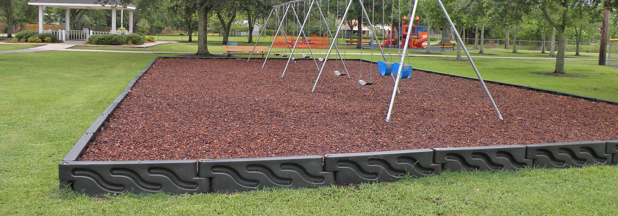 Playground Safety Surfacing Ground, Edging Ideas For Playgrounds