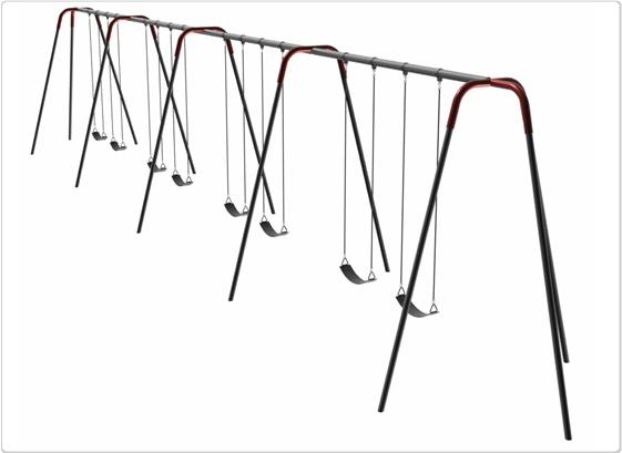 Swings - Heavy Duty Modern Tripod Swing - 10ft 8Seat Swings - Heavy Duty Modern Tripod Swing - 10ft 8Seat