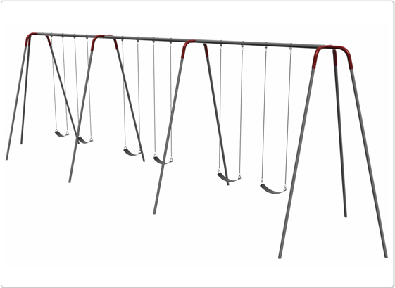 Swings - Heavy Duty Modern Tripod Swing - 12ft 6Seat Swings - Heavy Duty Modern Tripod Swing - 12ft 6Seat
