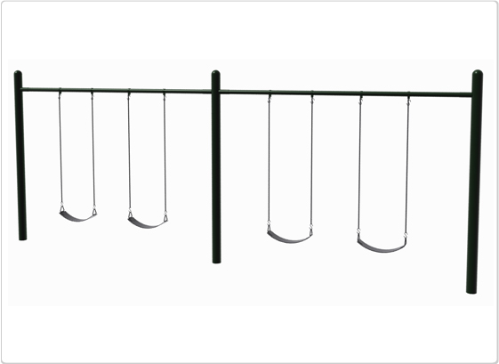 Swings - Single Post Swing - 4 Seat Swings - Single Post Swing - 4 Seat