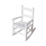 Child’s Wooden Rocker in Crisp White for playhouse