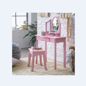 Lovely Pink Vanity and Stool for playhouse