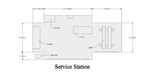 Main Street Service Station Floorplan