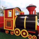 Play Train Engine with Slide, playhouse