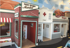 Village, Brookhaven church, Playhouse