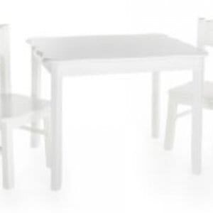 White Curved Top Table and Chair Set for playhouse