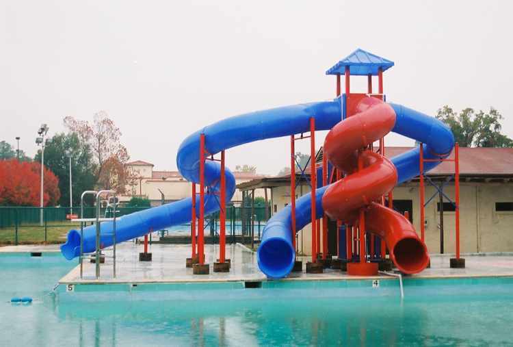 Commercial Pool Slide - Model PS 3400 custom slides, water slide, pool slide, lake slide, custom slide, water slides, pool slides, lake slide, dock slide, tube slide, spiral slide, indoor slide, indoor slides.