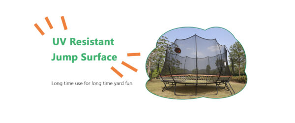 Trampoline: Square 11ft Springless with Enclosure - Image 4