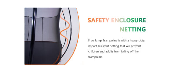 Trampoline: Square 11ft Springless with Enclosure - Image 5