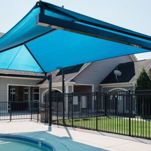 hanging cantilever shade, square cantilever umbrella shade, shade structure, commercial shade structure, sail structure, custom shade structure, Commercial shade structures, shade canopy