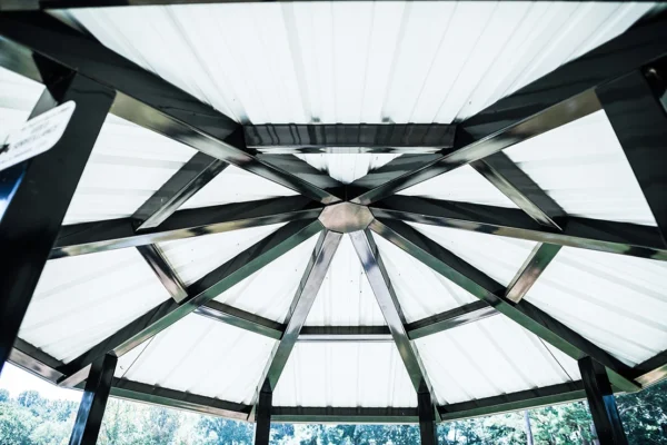octagon shelter, hexagon duo-top shelter, hexagon shelter, square duo top shelter, square shelter, commercial shelter, shade structure, commercial shade structure, shelter structure, custom shade structure, Commercial shelter structure, park shelter
