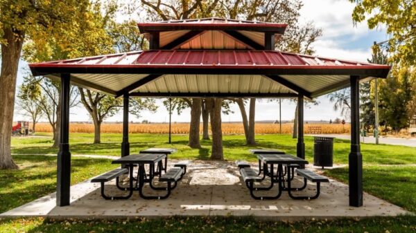 square duo top shelter, square shelter, commercial shelter, shade structure, commercial shade structure, shelter structure, custom shade structure, Commercial shelter structure, park shelter