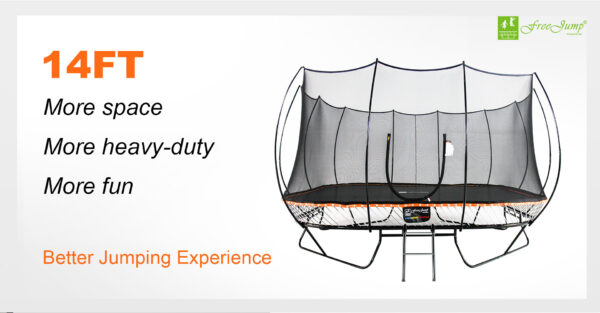 Trampoline: Square 14ft Springless with Enclosure - Image 2
