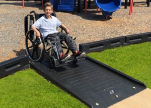 ada ramp, ada ramps, ada ramp for playgrounds, plastic borders, landscape timbers, plastic border, landscape timber, border for playground, plastic border for playgrounds, safety surfacing borders, safety surfacing, playground safety surfacing, ground cover for playgrounds