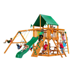 Navigator w/ Amber Posts and Deluxe Green Vinyl Canopy (Gorilla Playsets)