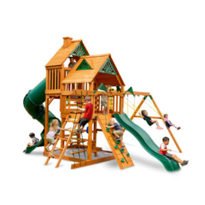 Great Skye I w/ Amber Posts and Standard Wood Roof (Gorilla Playsets)
