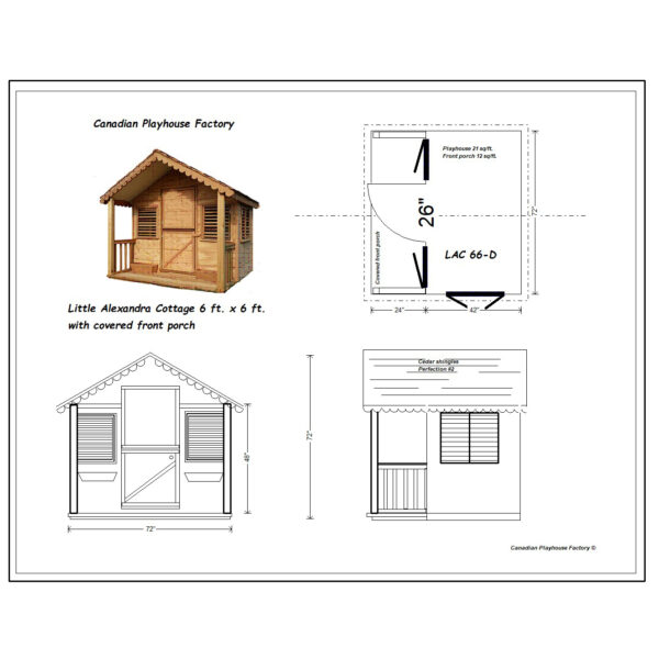 Cottage with Front Porch, 3 Windows and Dutch Door - Image 3