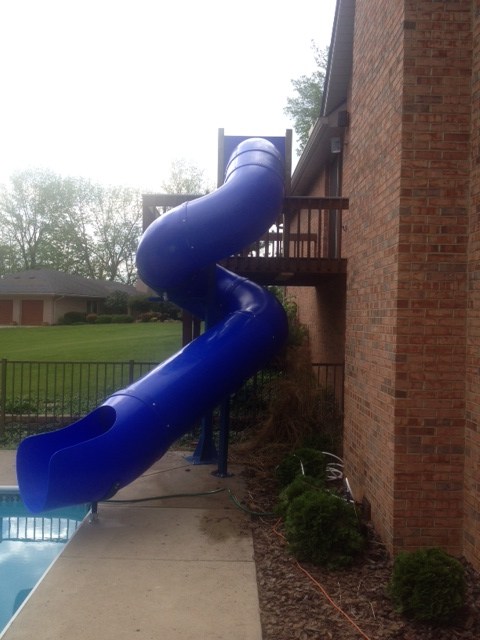 12 ft Deck Height Custom Lake & Dock Slide | 380 Degree Spiral