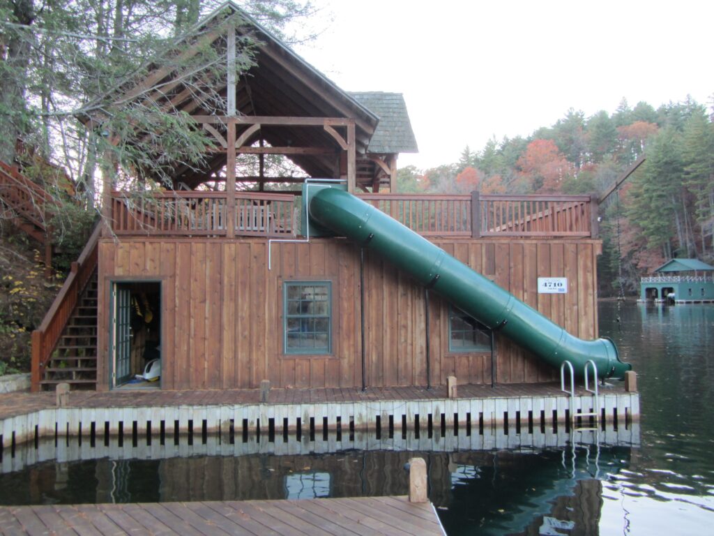 90 Degree Spiral Custom Lake & Dock Slide