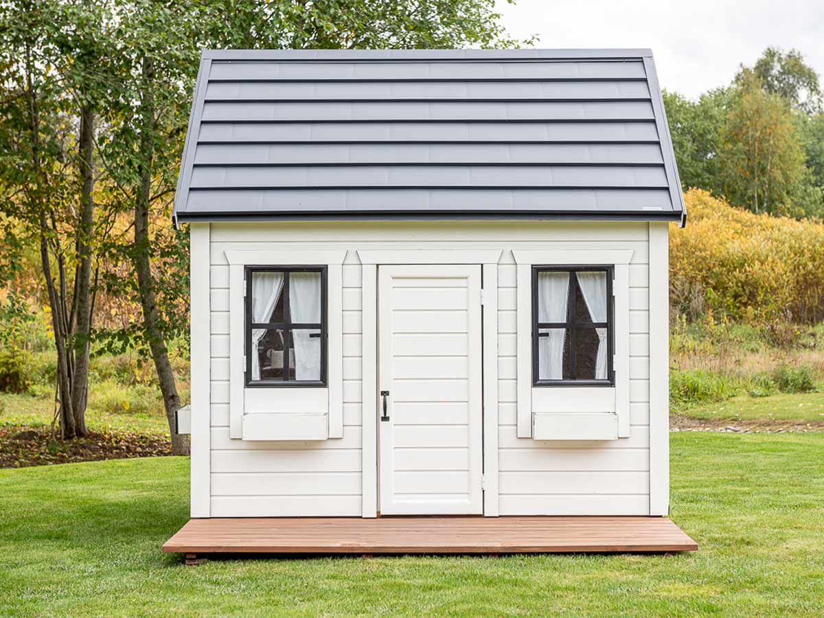 Arctic Auk 8x8 Wooden Kids Playhouse with Loft (view 3)