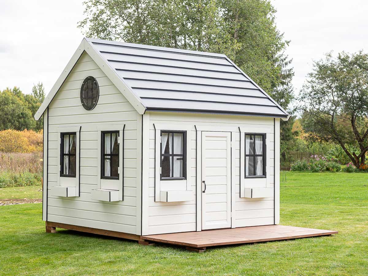 Arctic Auk 8x8 Wooden Kids Playhouse with Loft (view 4)