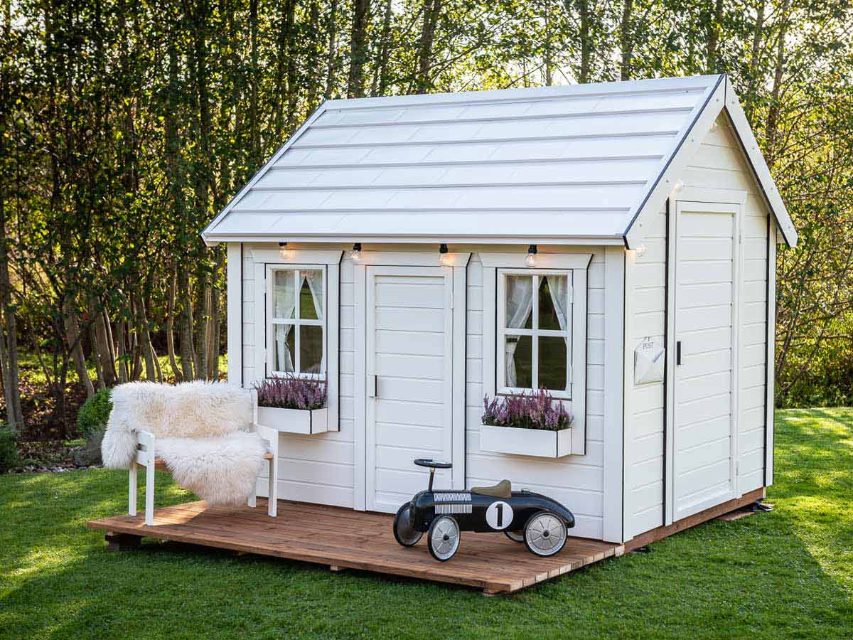 Arctic Nario 6x8 Wooden Kids Playhouse with Loft (view 2)