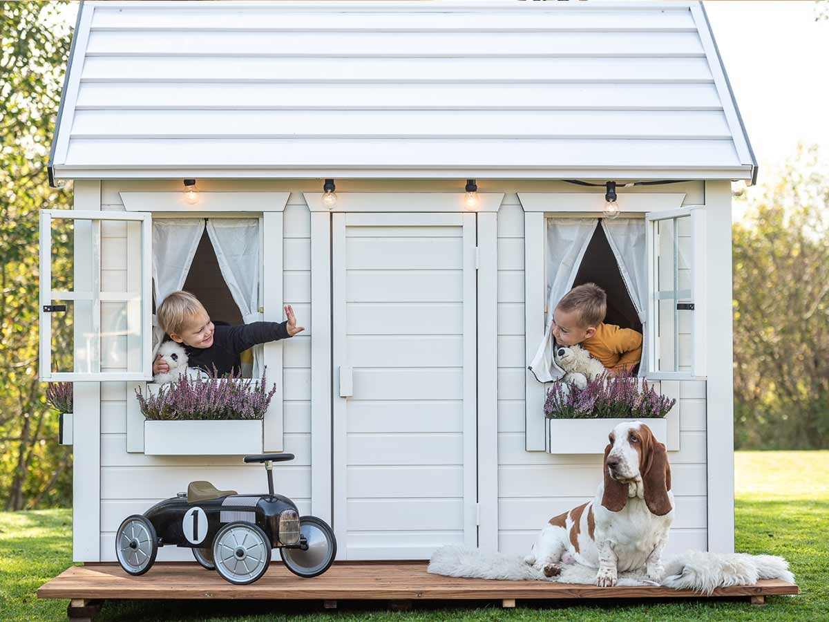 Arctic Nario 6x8 Wooden Kids Playhouse with Loft (view 3)