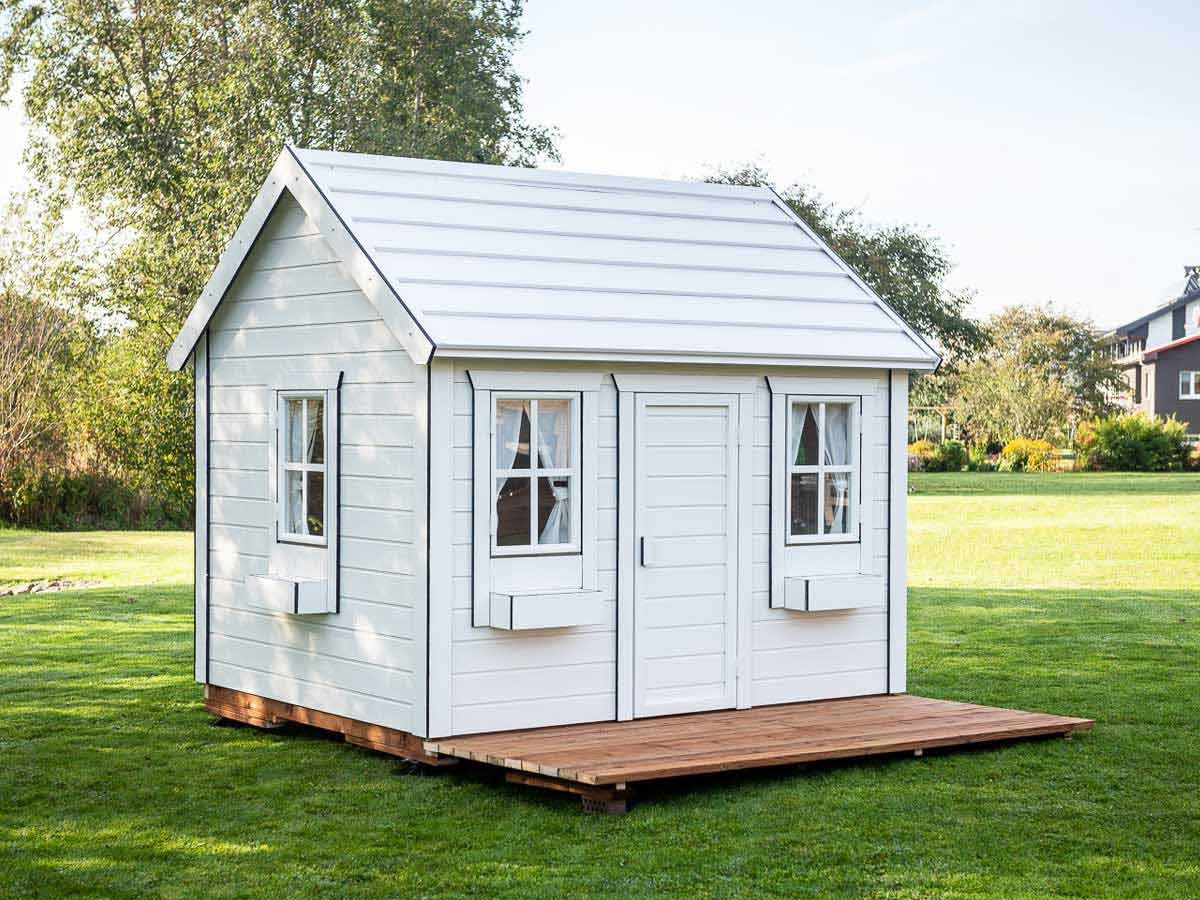 Arctic Nario 6x8 Wooden Kids Playhouse with Loft (view 4)