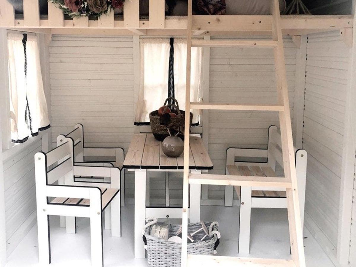 Arctic Nario 6x8 Wooden Kids Playhouse with Loft (view 5)