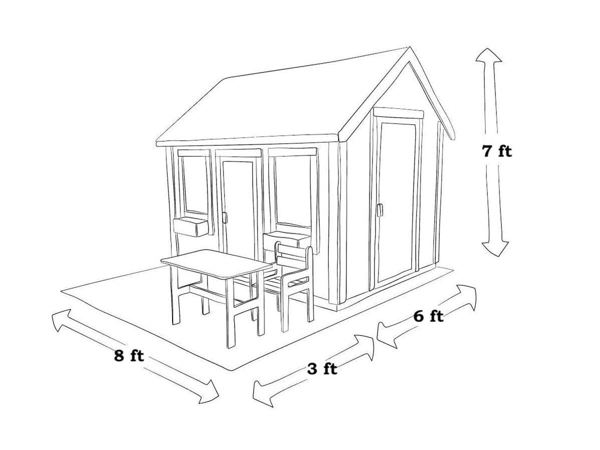 Arctic Nario 6x8 Wooden Kids Playhouse with Loft (view 6)