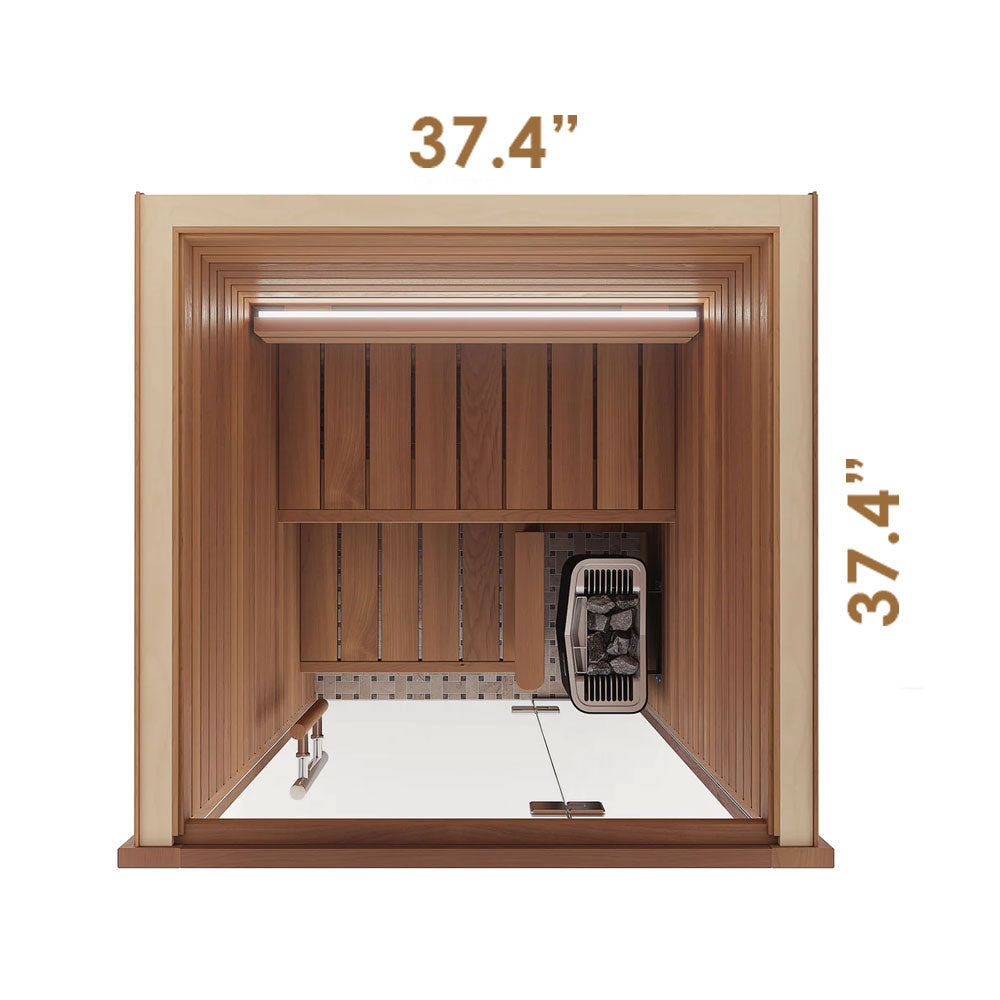 Auroom Cala Glass Mini Indoor Sauna Kit | Up to 4 People (view 4)