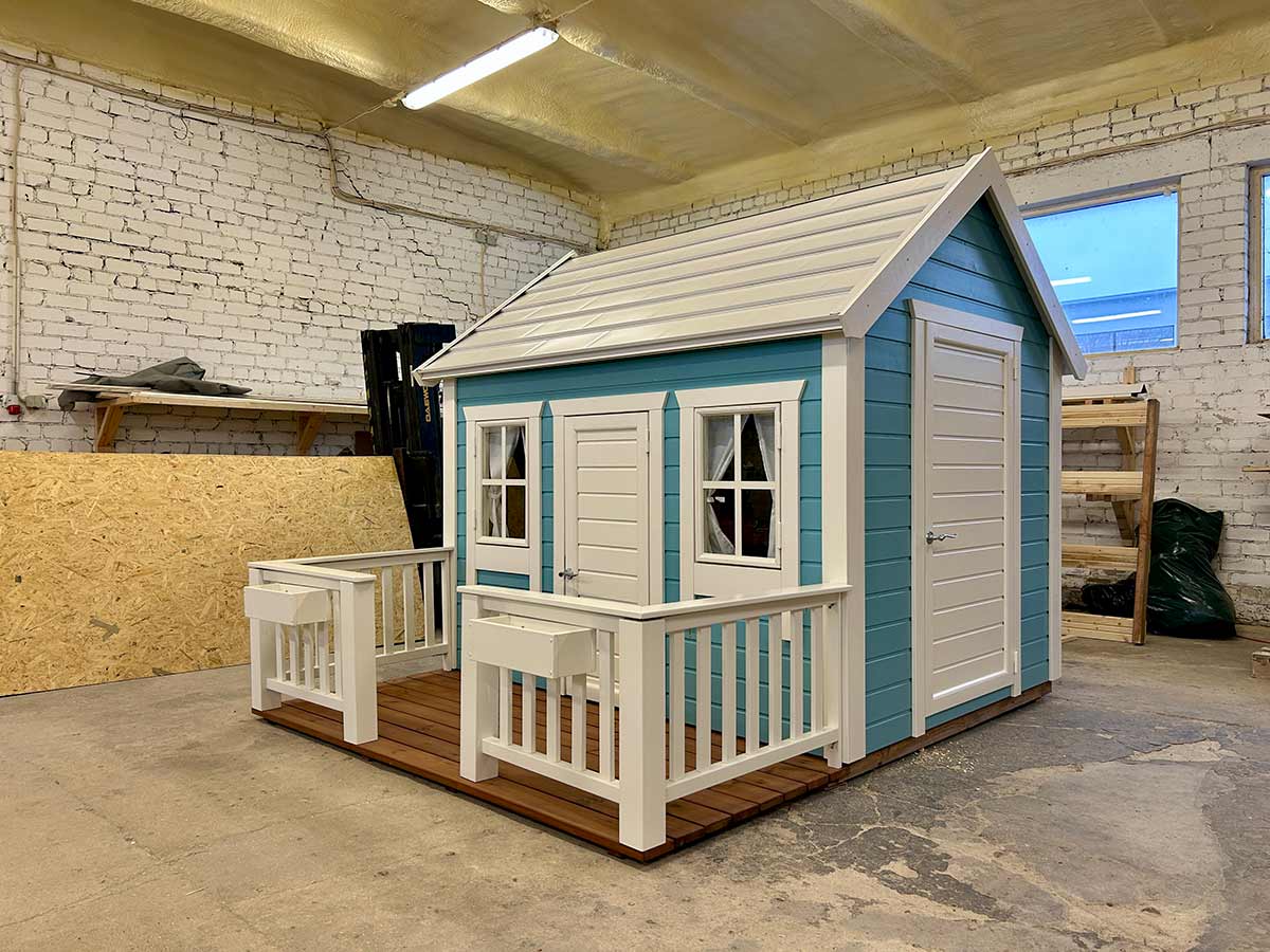 Blue Jay 6x8 Blue Wooden Kids Playhouse with Loft (view 2)