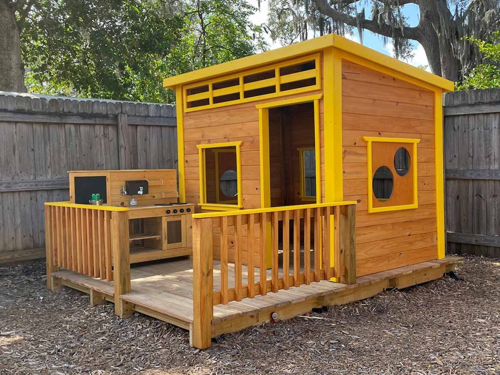 Chickadee Wooden Kids Playhouse with Front Porch
