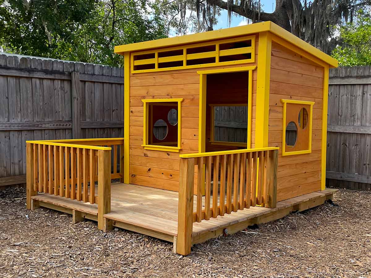 Chickadee Wooden Kids Playhouse with Front Porch (view 3)