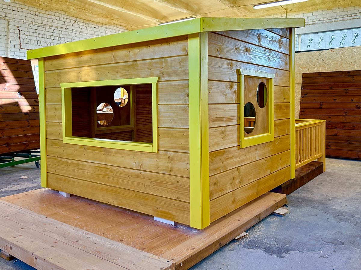 Chickadee Wooden Kids Playhouse with Front Porch (view 4)