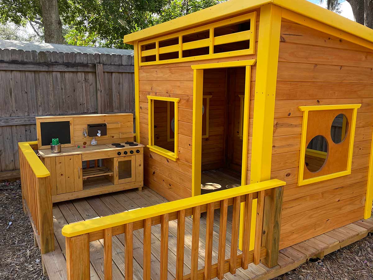 Chickadee Wooden Kids Playhouse with Front Porch (view 5)