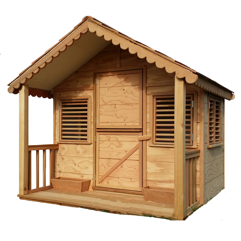 Cottage with Front Porch, 3 Windows and Dutch Door Playhouse