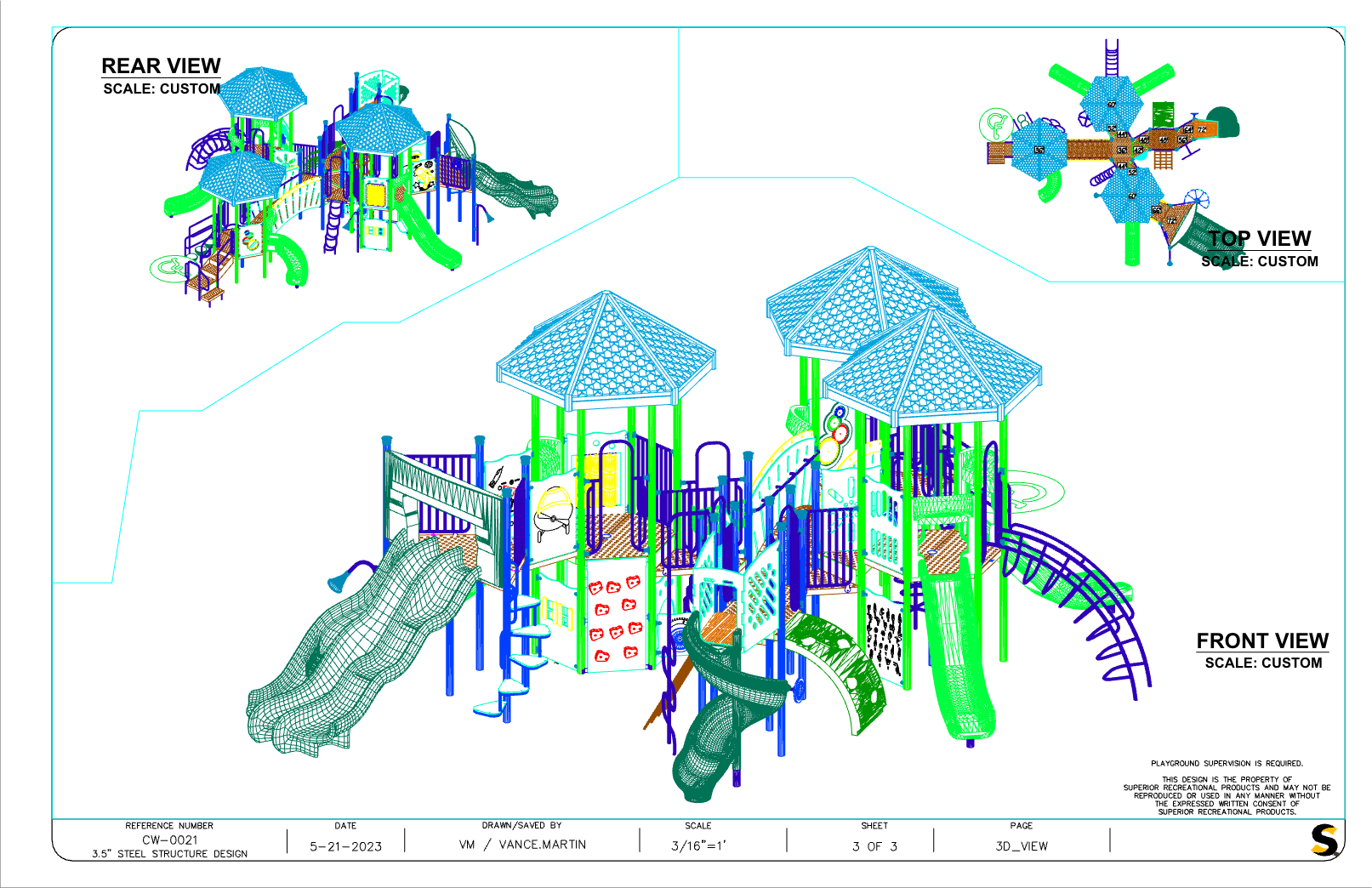 CW-0021 Commercial Modular Play Structure | Ages 5-12 | Capacity 80-90 (view 3)