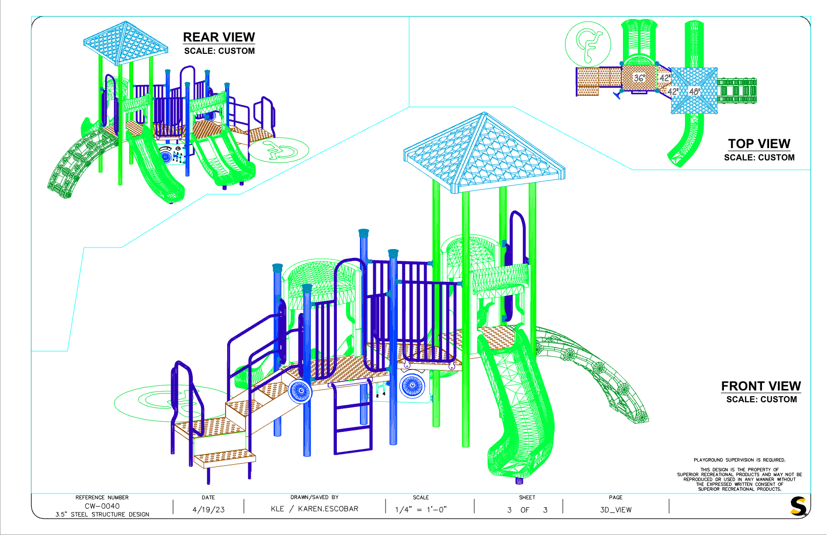 CW-0040 Commercial Modular Play Structure | Ages 2-12 | Capacity 25 (view 3)