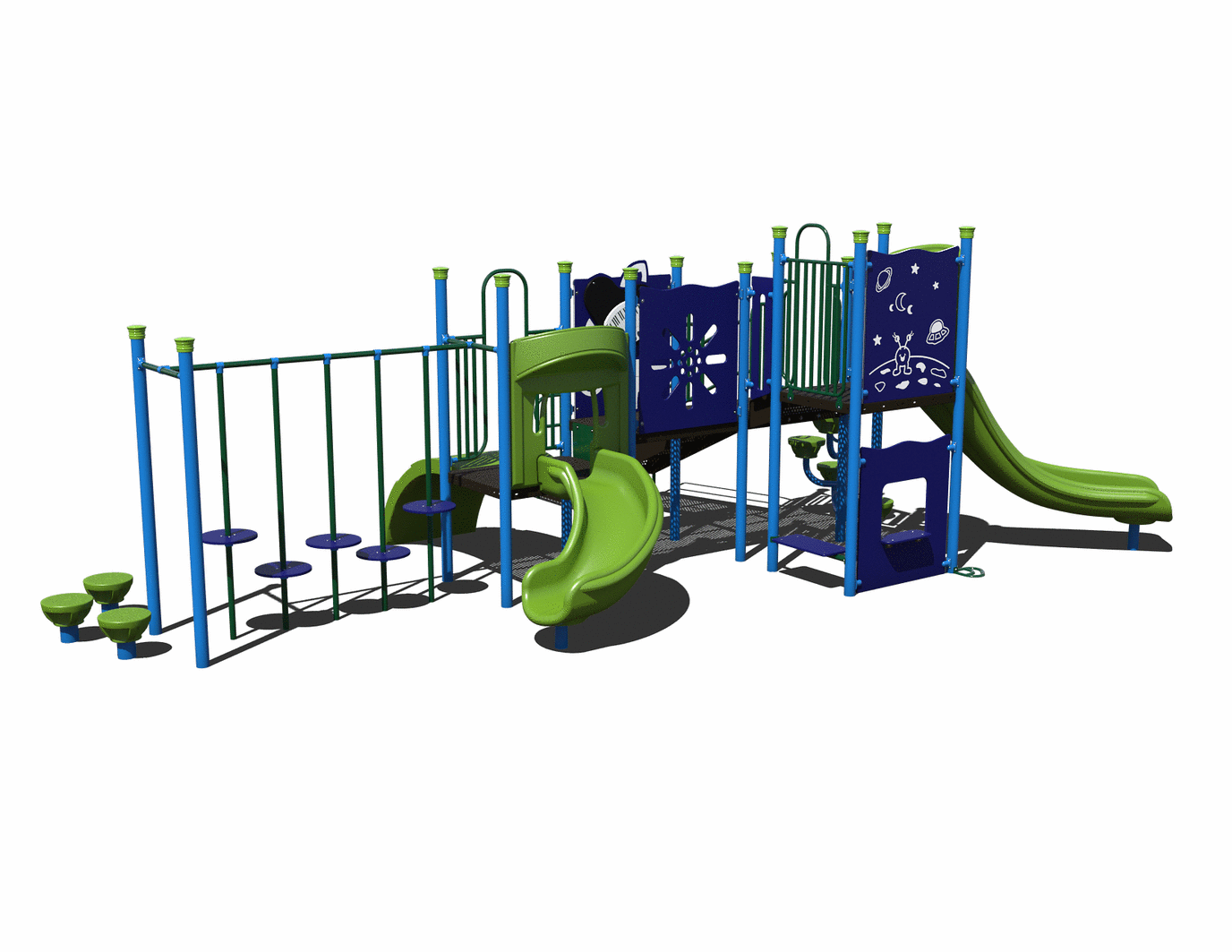 CW-0046 Commercial Modular Play Structure | Ages 5-12 | Capacity 32 (view 2)