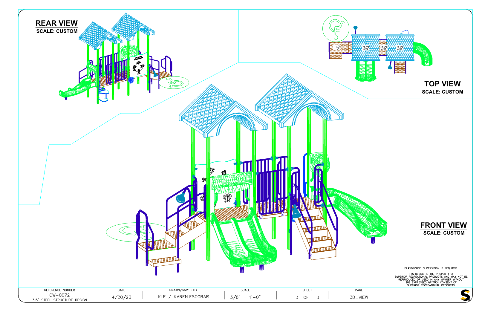 CW-0072 Commercial Modular Play Structure | Ages 2-5 | Capacity 24 (view 3)
