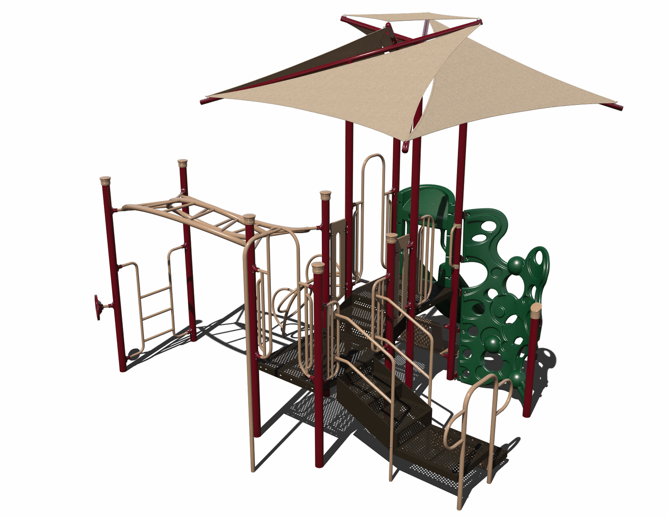CW-0091-1 Commercial Modular Play Structure | Ages 5-12 | Capacity 21 (view 2)