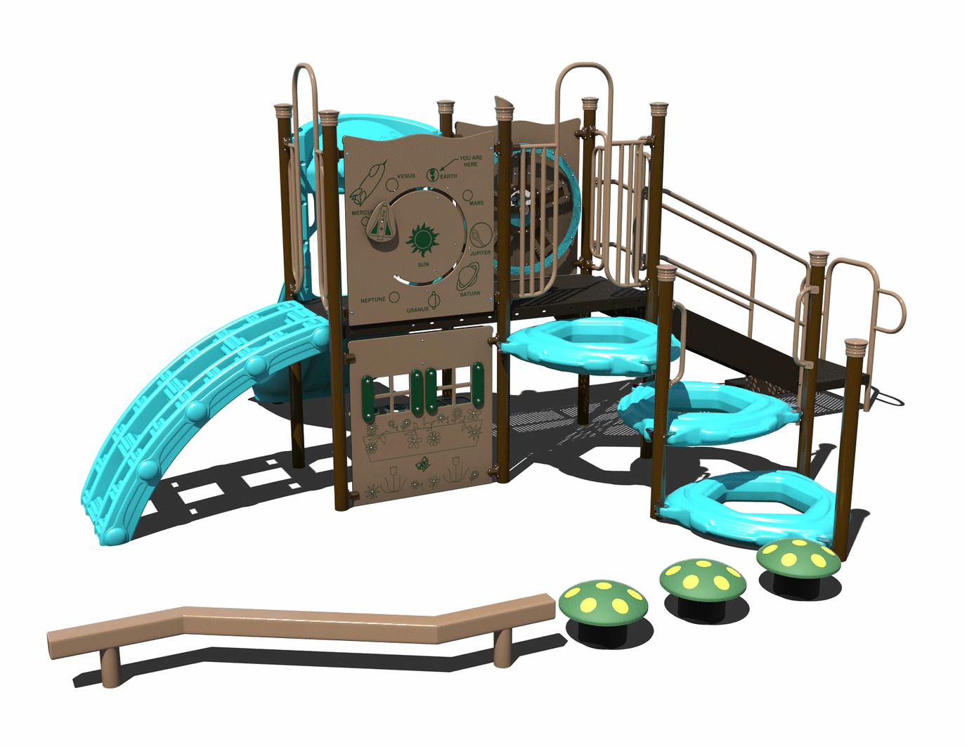 CW-0092 Commercial Modular Play Structure | Ages 2-12 | Capacity 20-25 (view 3)