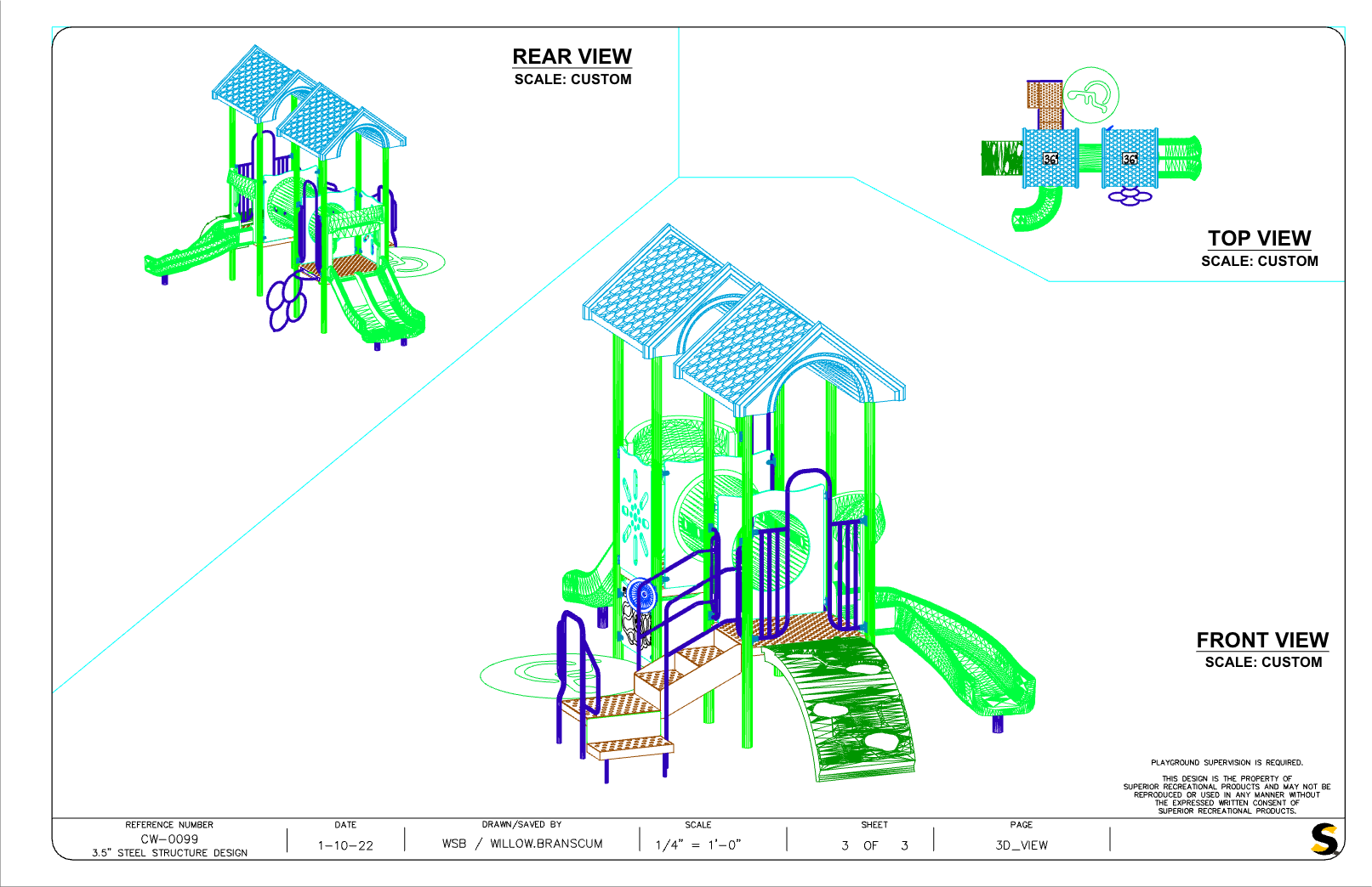 CW-0099 Commercial Modular Play Structure | Ages 2-5 | Capacity 20-25 (view 3)