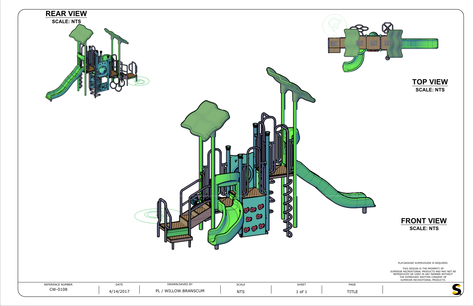 CW-0108 Commercial Modular Play Structure | Ages 2-12 | Capacity 20 (view 3)