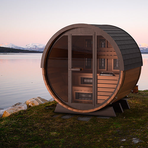 Finnmark Cedar Combination Barrel Sauna FD-6 | Infrared and Traditional, 4-Person (view 5)