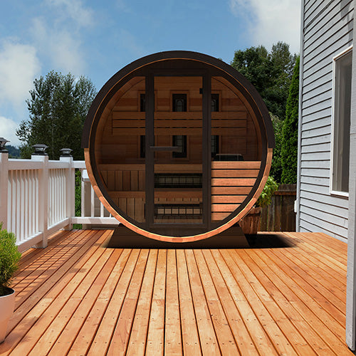 Finnmark Thermo-Aspen Combination Barrel Sauna FD-7 | Infrared and Traditional, 4-Person (view 5)