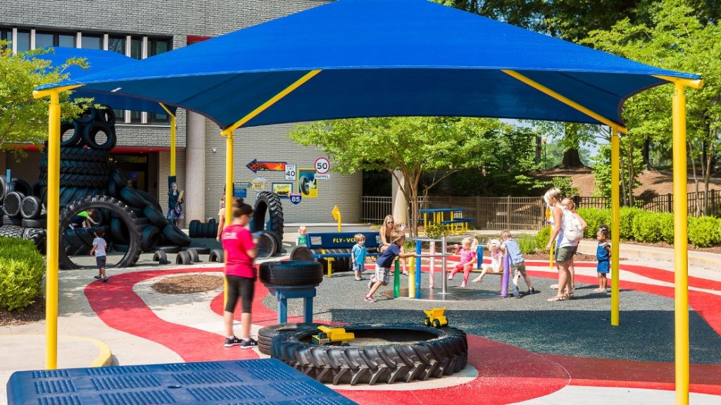 Hexagon Hip Shade | Commercial Playground Shade Structure